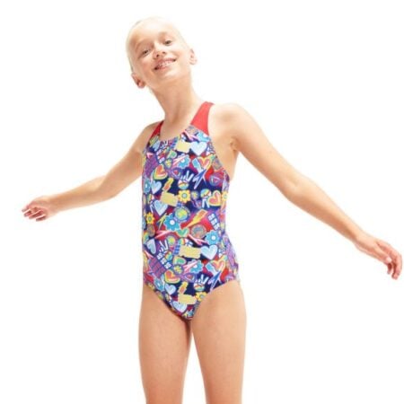 Speedo DIGI ALV Yüzücü Kız Çocuk Mayosu