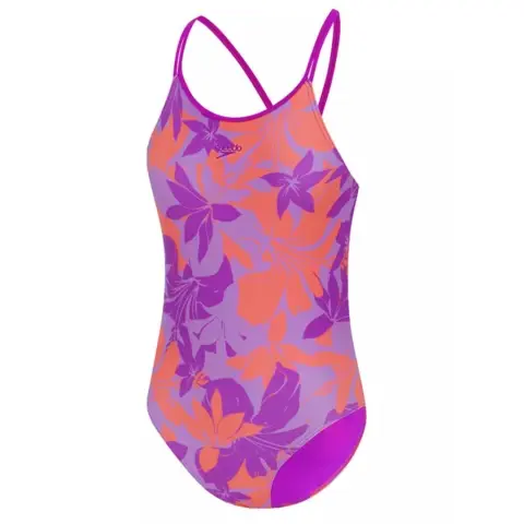 Speedo Baskılı Twinstrap Kız Çocuk Mayosu