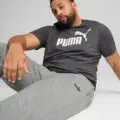 Puma No. 1 Logo Erkek Gri Eşofman Altı görsel 5