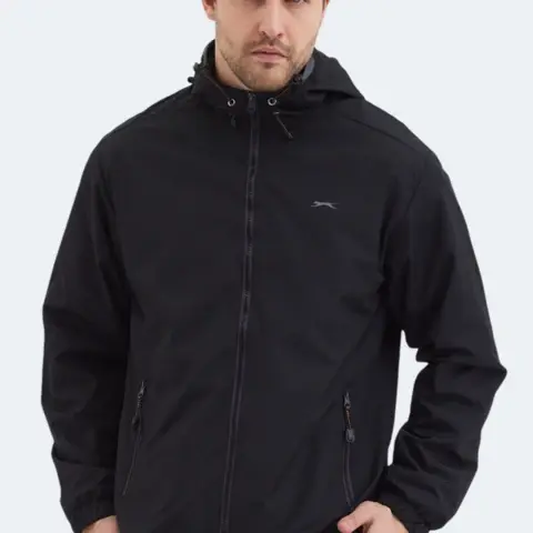 Slazenger OFANS Erkek Siyah Yağmurluk