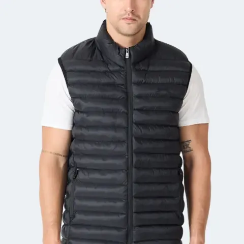 Slazenger HELIX Erkek Fermuar Cepli Siyah Yelek