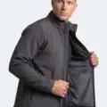 Slazenger COVEX Erkek Softshell Koyu Gri Mont & Kaban görsel 6