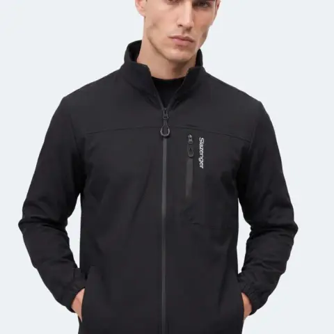 Slazenger CEDO Erkek İçi Polarlı Rüzgar Ve Su itici Siyah Mont & Kaban