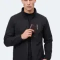 Slazenger CEDO Erkek İçi Polarlı Rüzgar Ve Su itici Siyah Mont & Kaban görsel 3