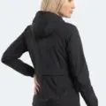 Slazenger RAID Kadın Kapüşonlu Fermuarlı Siyah Rüzgarlık görsel 4