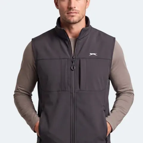 Slazenger CORVEN Erkek Softshell Koyu Gri Yelek