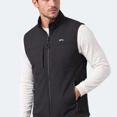 Slazenger CORVEN Erkek Softshell Siyah Yelek