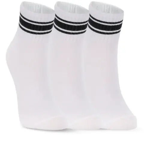 Slazenger JOKES 3 lü Kadın Soket Beyaz Çorap