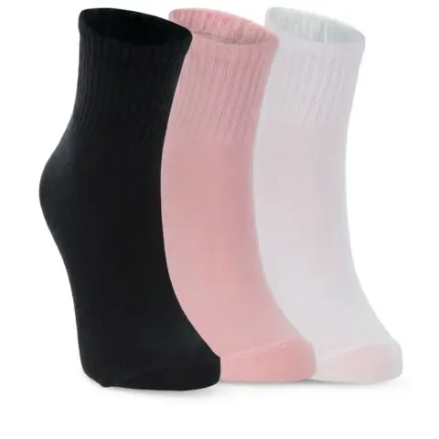 Slazenger JORIX 3 lü Kadın Soket Siyah / Gri Çorap