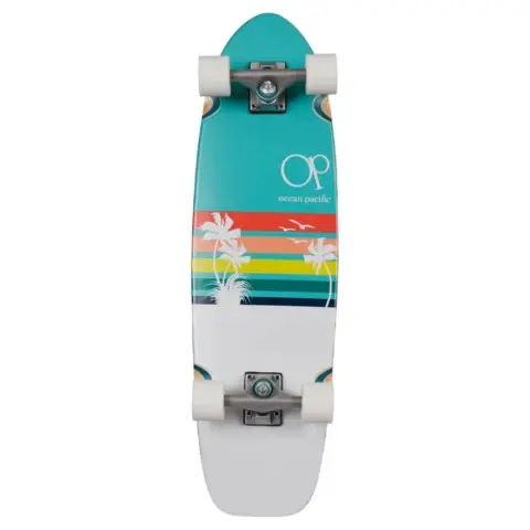 Ocean Pacific 30’’ Sunset Teal White Cruiser Longboard