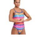 Arena Swimsuit Challenge Back Reversible Çift Taraflı Kadın Yüzücü Mayosu görsel 1