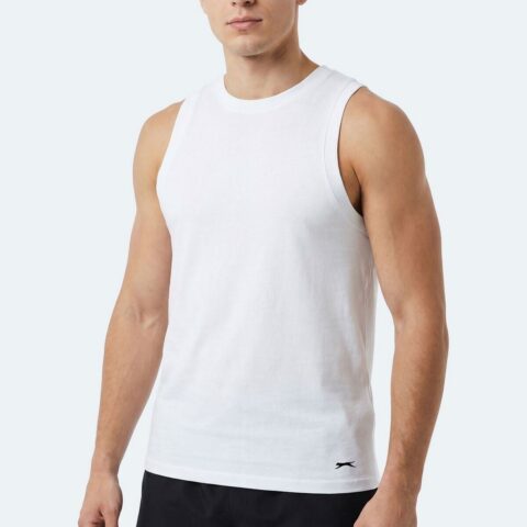 Slazenger KULAP Erkek Kolsuz Beyaz Tişört