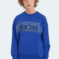 Slazenger LAST Unisex Çocuk Sweatshirt Saks Mavi görsel 4