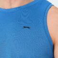 Slazenger RAIS Erkek Kolsuz Saks Mavi Tişört görsel 4