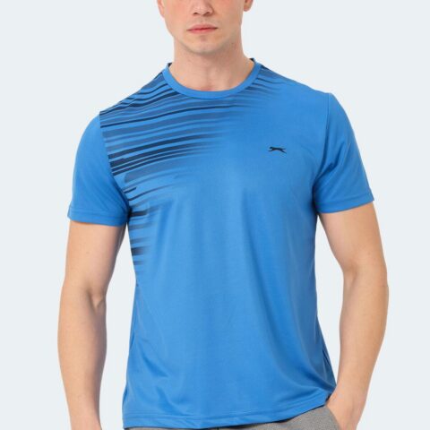 Slazenger RAVEN Erkek Saks Mavi Tişört
