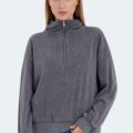 Slazenger VIEWER Kadın Sweatshirt Koyu Gri görsel 1