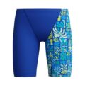 Spedo Boys Printed V-Cut Jammer Blue Erkek Yüzücü Mayosu görsel 1