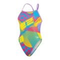 Speedo Allover Digital Vback Rally Rumble Kadın Yüzücü Mayosu görsel 3