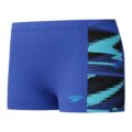 Speedo HyperBoom Panel - Mavi Baskılı Çocuk Yüzücü Mayosu görsel 1