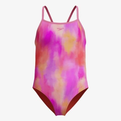 Speedo Print Thinstrap One Piece Yüzücü Kız Çocuk Mayosu