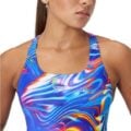 Speedo Womens Placement Powerback Swimsuit Kadın Yüzücü Mayosu görsel 2